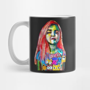 redhair lisa abstract paint Mug